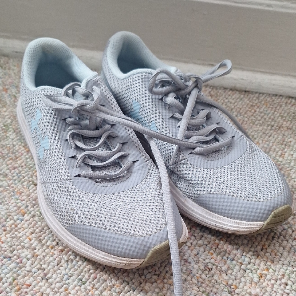 Under Armour Light Blue Gray Mesh Sneakers